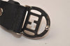 Authentic FENDI Vintage Belt Leather Size 66-76cm 26-29.9" Black 8963J