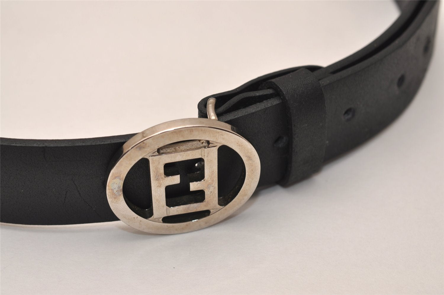 Authentic FENDI Vintage Belt Leather Size 66-76cm 26-29.9