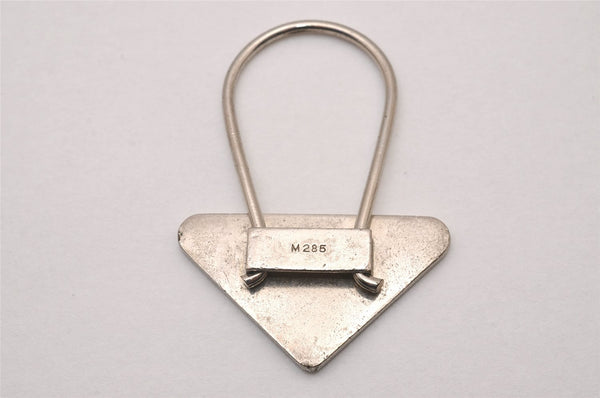 Authentic PRADA Vintage Logo Key Ring Charm M285X Silver Plating Box 8964I