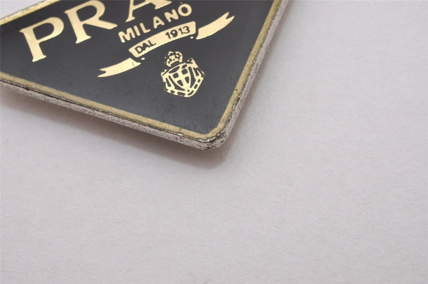 Authentic PRADA Vintage Logo Key Ring Charm M285X Silver Plating Box 8964I