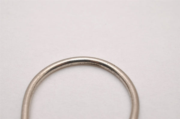 Authentic PRADA Vintage Logo Key Ring Charm M285X Silver Plating Box 8964I