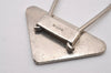 Authentic PRADA Vintage Logo Key Ring Charm M285X Silver Plating Box 8964I