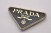Authentic PRADA Vintage Logo Key Ring Charm M285X Silver Plating Box 8964I