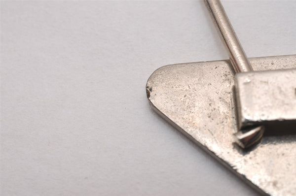 Authentic PRADA Vintage Logo Key Ring Charm M285X Silver Plating Box 8964I