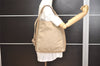 Authentic Christian Dior Trotter Ethnic Shoulder Bag Nylon Leather Beige 8964J