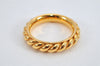 Authentic HERMES Scarf Ring Rope Design Gold Tone Box 8965J