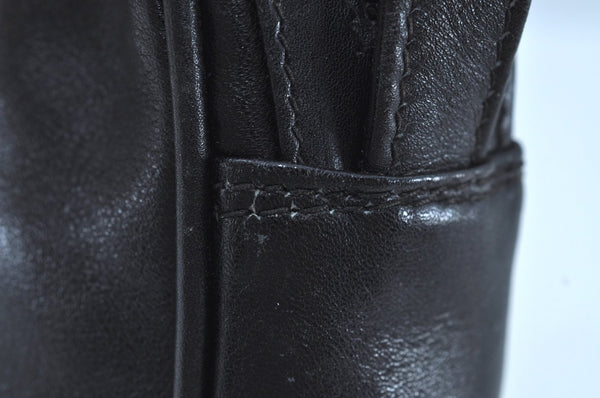 Authentic GUCCI Tassel Shoulder Cross Body Bag Purse Leather Black Junk 8967G