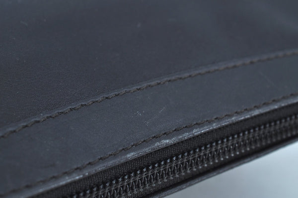 Authentic GUCCI Tassel Shoulder Cross Body Bag Purse Leather Black Junk 8967G