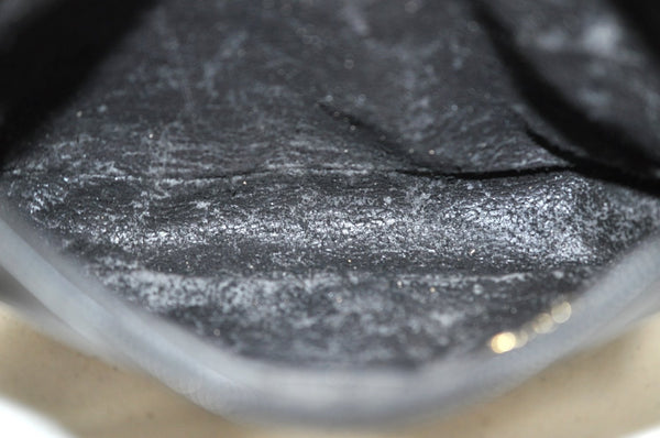 Authentic GUCCI Tassel Shoulder Cross Body Bag Purse Leather Black Junk 8967G