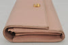 Authentic GUCCI Petite Mormont Long Wallet Purse Leather 456116 Pink Junk 8968J