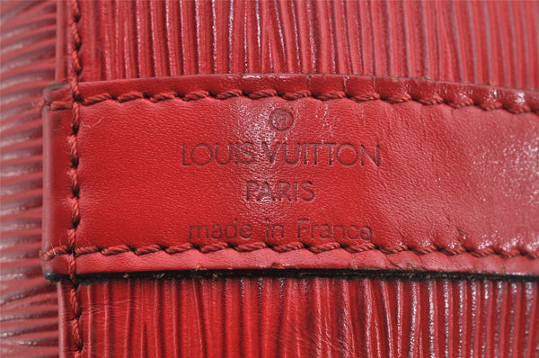 Authentic Louis Vuitton Epi Petit Noe Shoulder Drawstring Bag M44107 Red 8970J