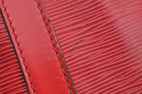 Authentic Louis Vuitton Epi Petit Noe Shoulder Drawstring Bag M44107 Red 8970J