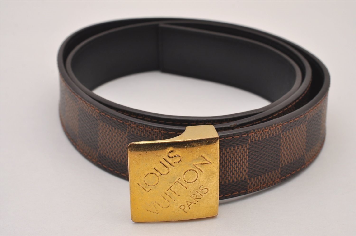 Authentic Louis Vuitton Damier Ceinture Carre Belt 85cm 33.5