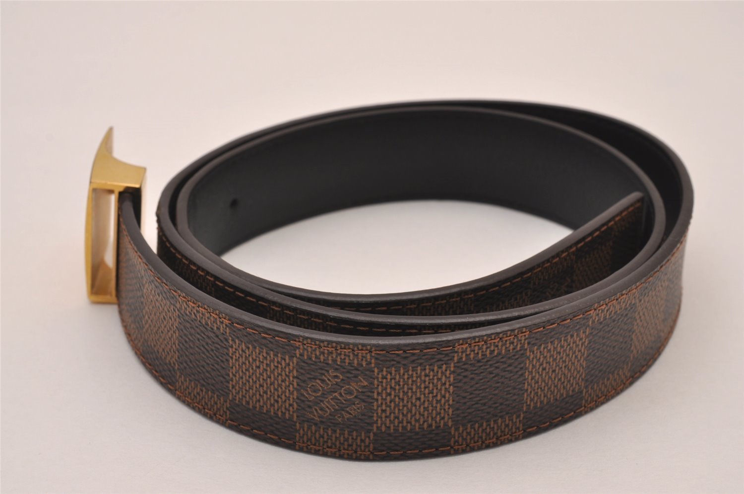 Authentic Louis Vuitton Damier Ceinture Carre Belt 85cm 33.5