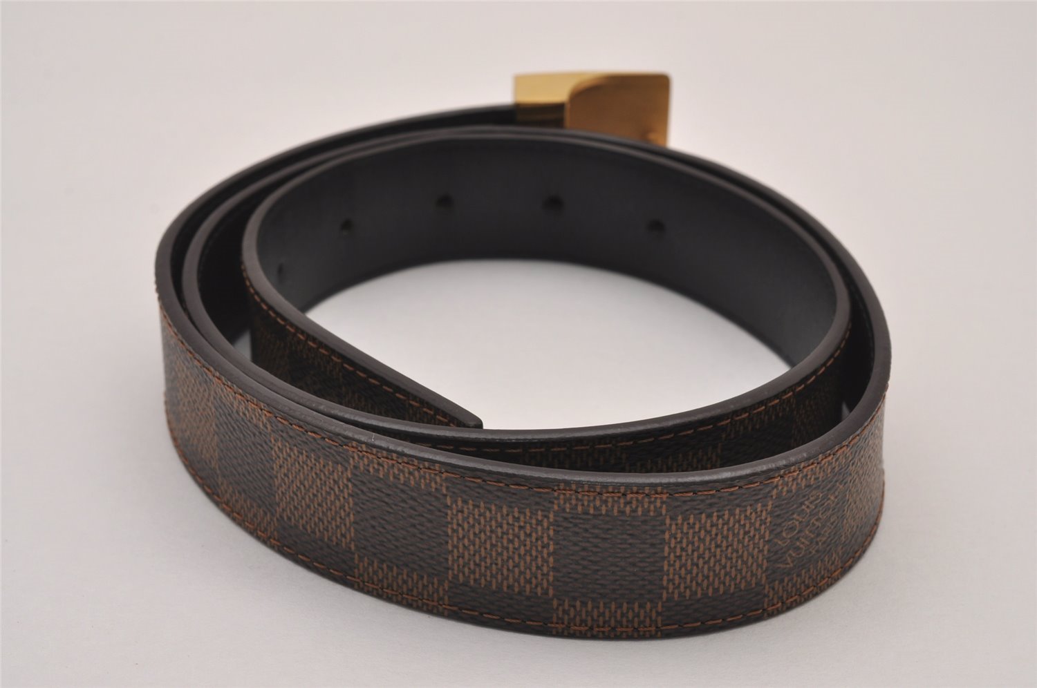 Authentic Louis Vuitton Damier Ceinture Carre Belt 85cm 33.5