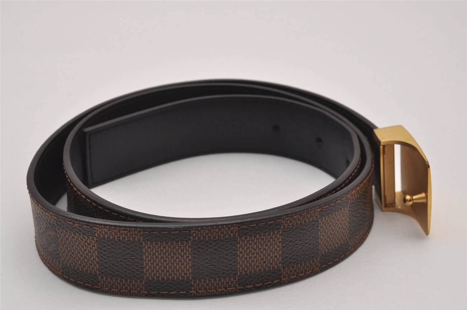 Authentic Louis Vuitton Damier Ceinture Carre Belt 85cm 33.5