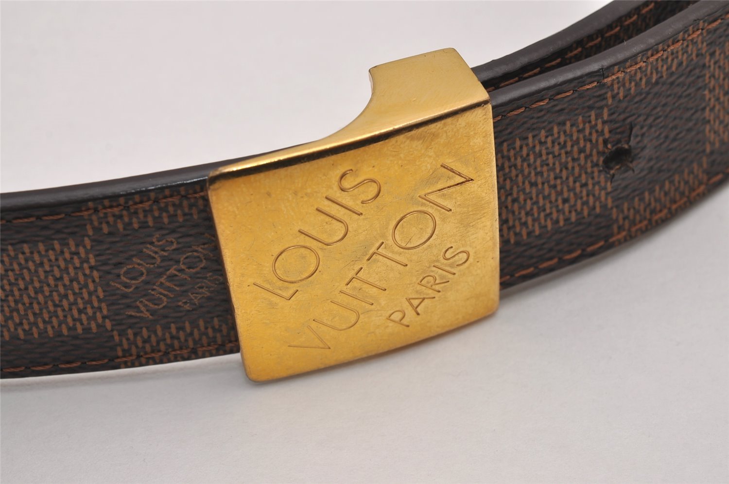 Authentic Louis Vuitton Damier Ceinture Carre Belt 85cm 33.5