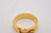 Authentic HERMES Scarf Ring Boucle Sellier Belt Design Gold Tone 8973I