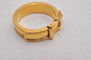 Authentic HERMES Scarf Ring Boucle Sellier Belt Design Gold Tone 8973I