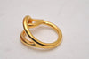 Authentic HERMES Scarf Ring Jumbo Circle Design Gold Tone 8974I