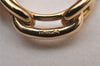 Authentic HERMES Scarf Ring Chaine d'Ancre Chain Design Gold Tone Box 8975I