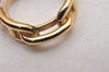 Authentic HERMES Scarf Ring Chaine d'Ancre Chain Design Gold Tone Box 8975I