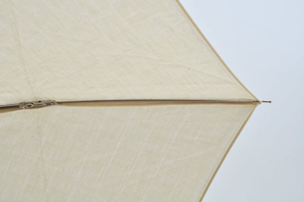 Authentic FENDI Vintage Zucchino Folding Umbrella White Cream 8975J