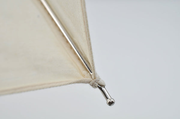 Authentic FENDI Vintage Zucchino Folding Umbrella White Cream 8975J
