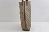 Authentic GUCCI Web Sherry Line Tote Bag GG PVC Leather Brown Junk 8976I