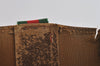 Authentic GUCCI Web Sherry Line Tote Bag GG PVC Leather Brown Junk 8976I