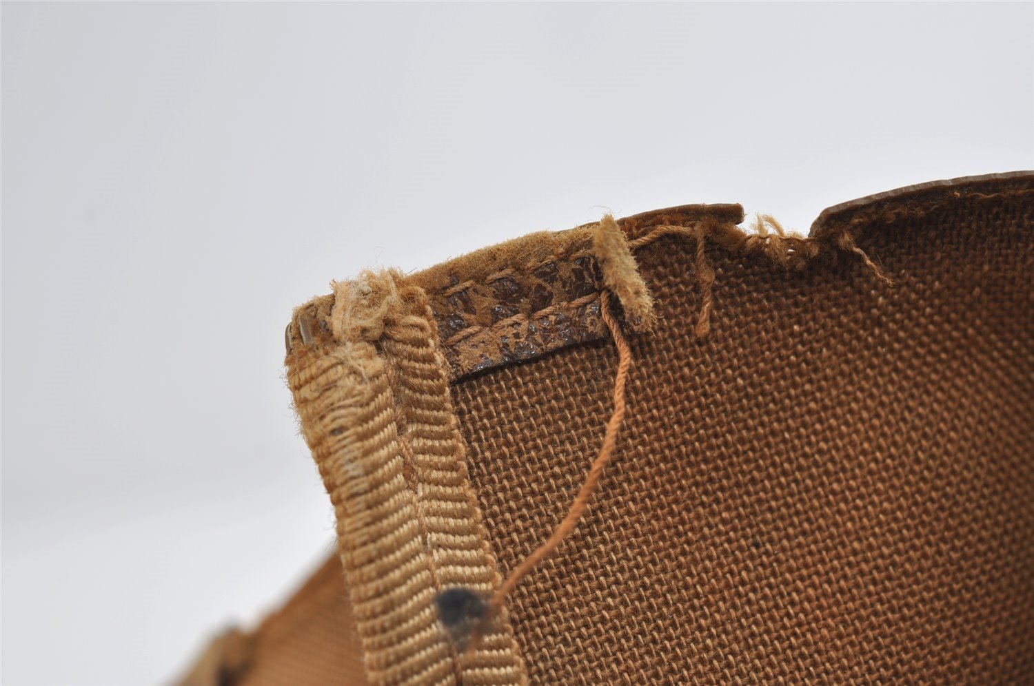 Authentic GUCCI Web Sherry Line Tote Bag GG PVC Leather Brown Junk 8976I