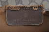 Authentic GUCCI Web Sherry Line Tote Bag GG PVC Leather Brown Junk 8976I