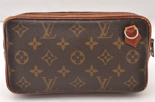 Auth Louis Vuitton Monogram Pochette Sport PM Clutch Hand Bag Old Model LV 8977I