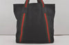 Authentic GUCCI Web Sherry Line Tote Bag GG Canvas Leather 189669 Black 8978I