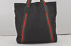 Authentic GUCCI Web Sherry Line Tote Bag GG Canvas Leather 189669 Black 8978I
