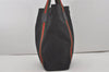 Authentic GUCCI Web Sherry Line Tote Bag GG Canvas Leather 189669 Black 8978I