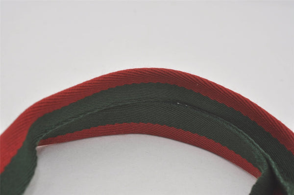 Authentic GUCCI Web Sherry Line Tote Bag GG Canvas Leather 189669 Black 8978I