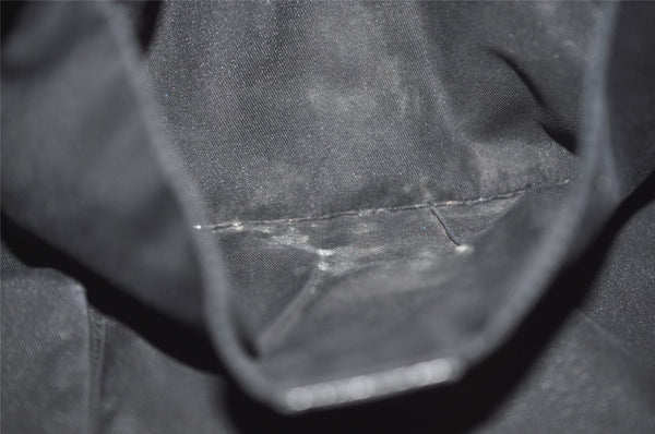 Authentic GUCCI Web Sherry Line Tote Bag GG Canvas Leather 189669 Black 8978I