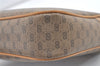 Authentic GUCCI Vintage Micro GG PVC Leather Clutch Hand Bag Purse Brown 8978J