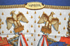 Authentic HERMES Carre 90 Scarf "NAPOLEON" Silk Navy 8979I