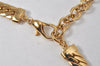 Authentic GIVENCHY Chain Pendant Necklace Gold Tone 8979K