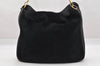 Authentic GUCCI Bamboo Shoulder Hand Bag Suede Leather Black Junk 8981I