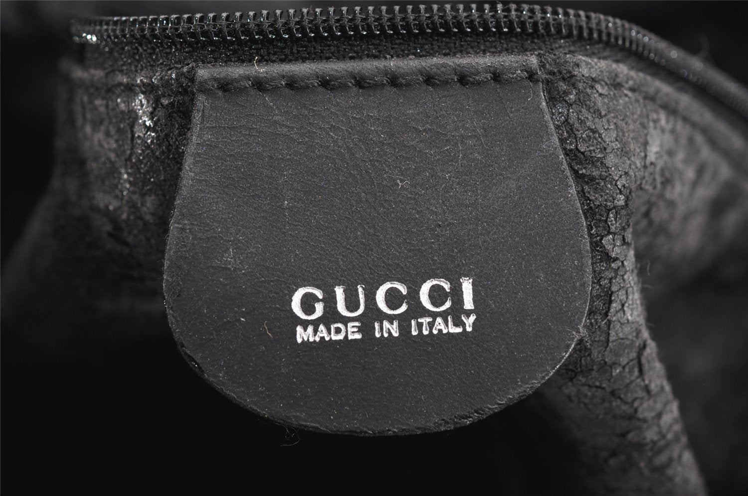 Authentic GUCCI Bamboo Shoulder Hand Bag Suede Leather Black Junk 8981I