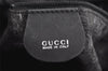 Authentic GUCCI Bamboo Shoulder Hand Bag Suede Leather Black Junk 8981I