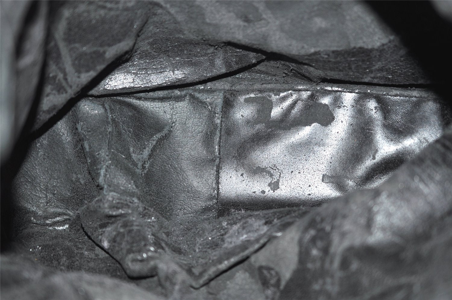 Authentic GUCCI Bamboo Shoulder Hand Bag Suede Leather Black Junk 8981I