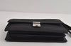 Authentic GUCCI Vintage Clutch Hand Bag Purse Nylon Leather 0181600 Black 8982I
