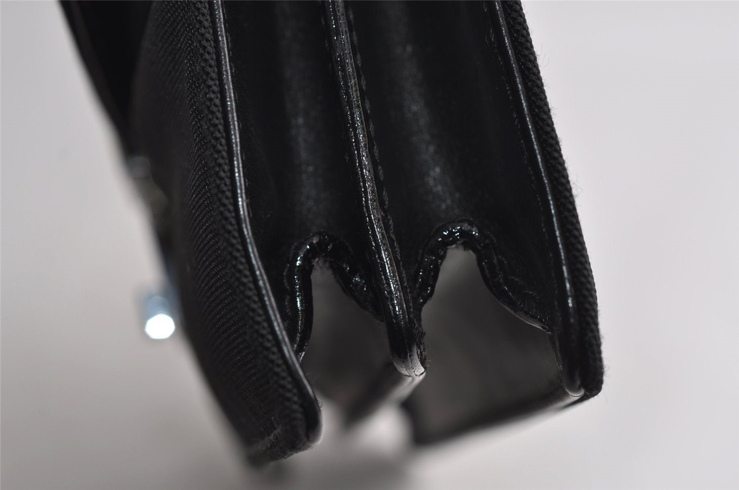 Authentic GUCCI Vintage Clutch Hand Bag Purse Nylon Leather 0181600 Black 8982I