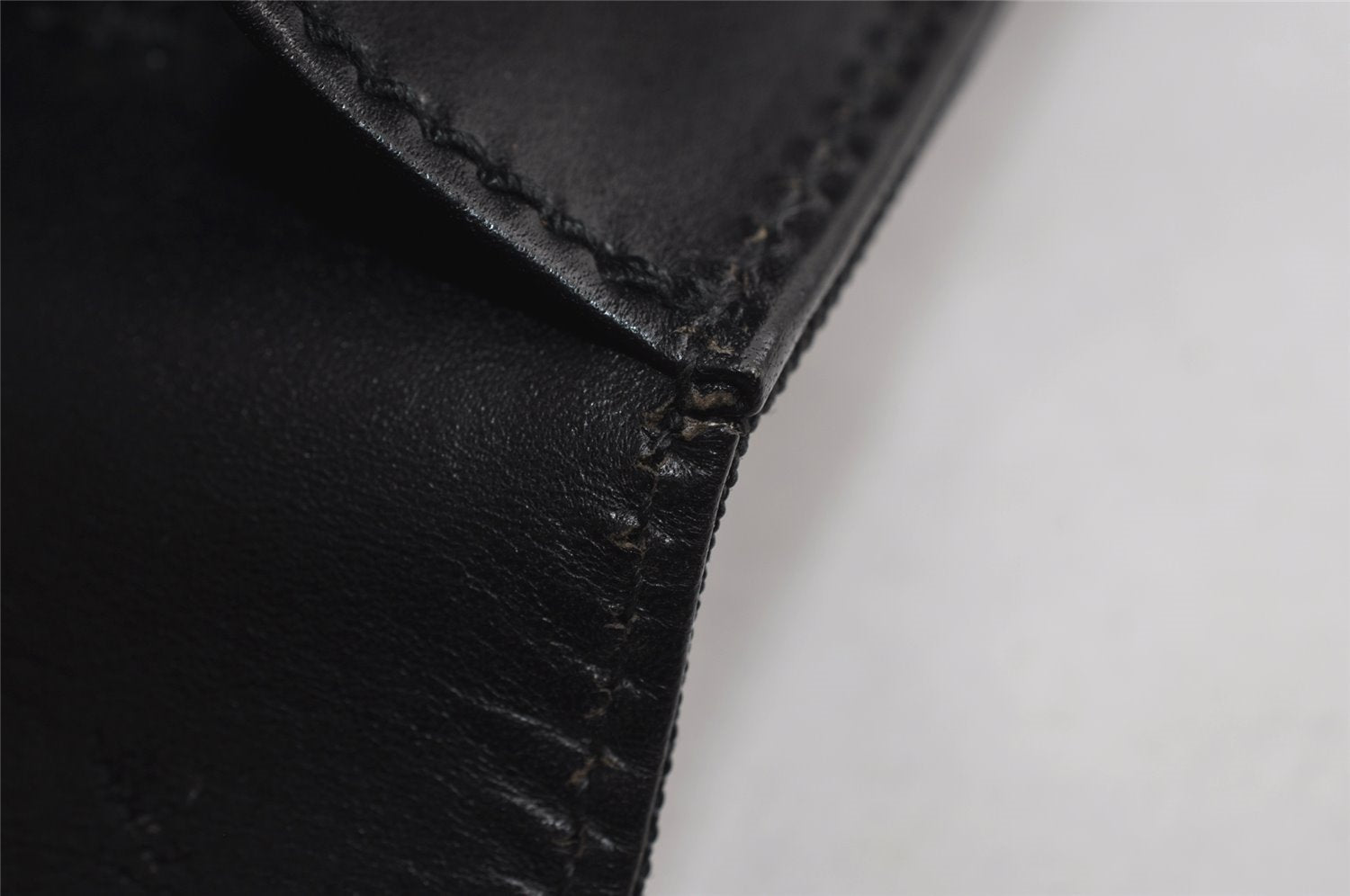 Authentic GUCCI Vintage Clutch Hand Bag Purse Nylon Leather 0181600 Black 8982I