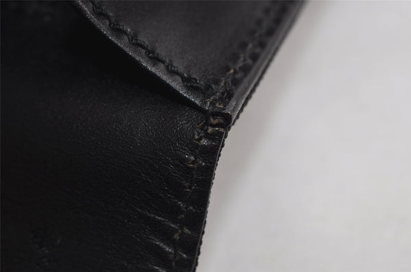 Authentic GUCCI Vintage Clutch Hand Bag Purse Nylon Leather 0181600 Black 8982I