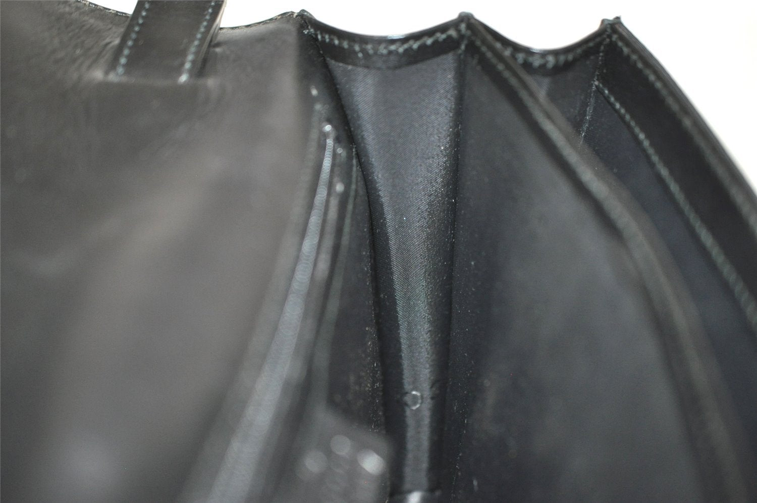 Authentic GUCCI Vintage Clutch Hand Bag Purse Nylon Leather 0181600 Black 8982I